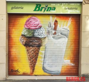 graffitis persianas horchata orxata brina clot heladeria